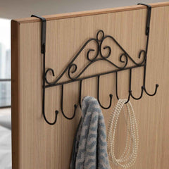 Over Door Hanger Rack – 7 Hooks Metal Organizer | Indo Glow