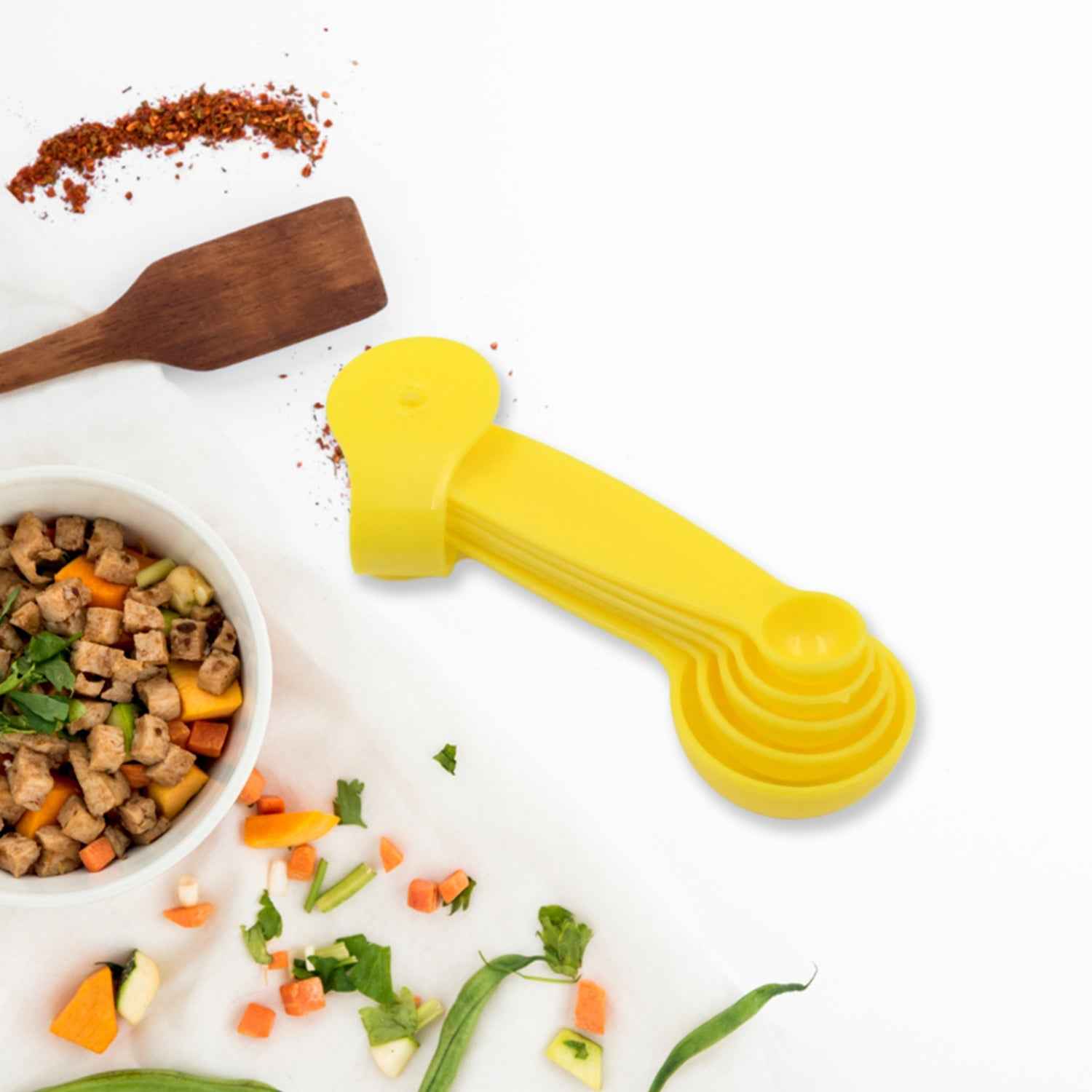 Plastic Measuring Spoons Set – 5 Pcs for Baking & Cooking | Bake & Dwell
