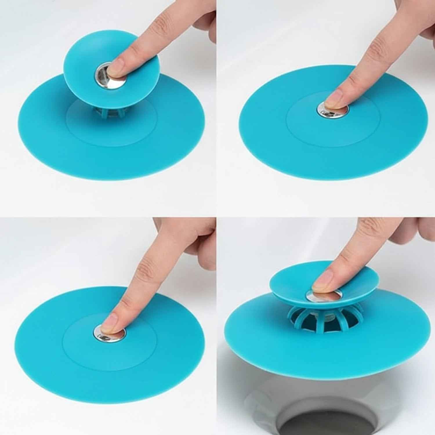 Silicone Sink Drain Cover – Flexible Hair Catcher & Anti-Clog Strainer