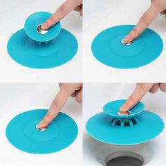 Silicone Sink Drain Cover – Flexible Hair Catcher & Anti-Clog Strainer