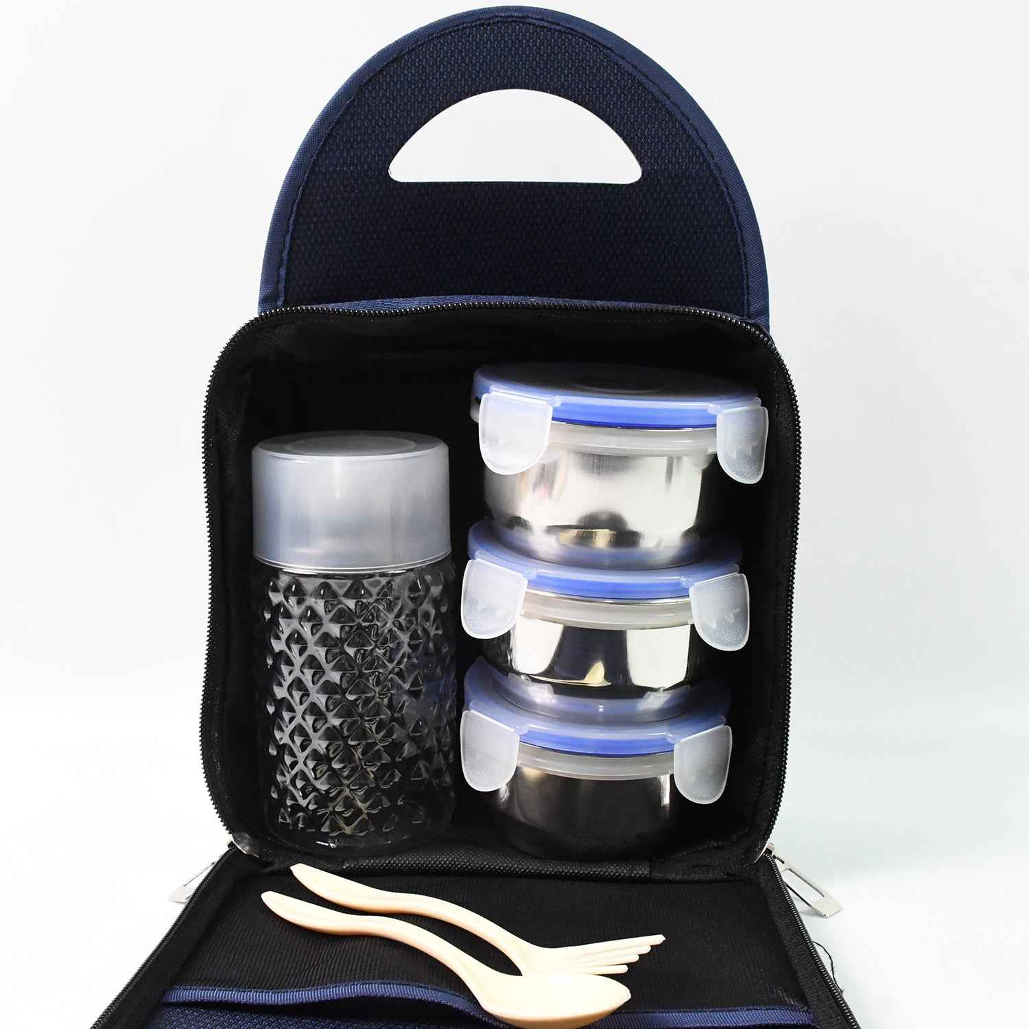 Stainless Steel Lunch Box Set – Airtight & Leakproof 4-Piece | Lunchie Bunchie