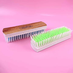 Cloth Washing Scrub Brush Set – Heavy-Duty Nylon Bristles with Wooden Handles