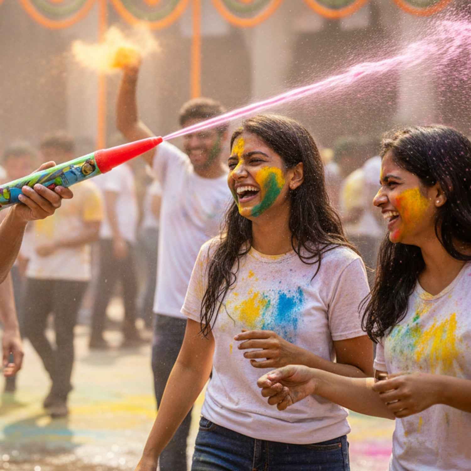 Long Range Holi Pichkari – Lightweight Water Gun for Kids Fun