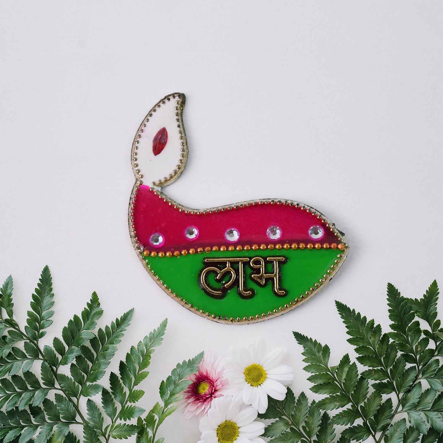 Shubh Labh Diya Wall Hangings – Set of 2 Decorative Pieces