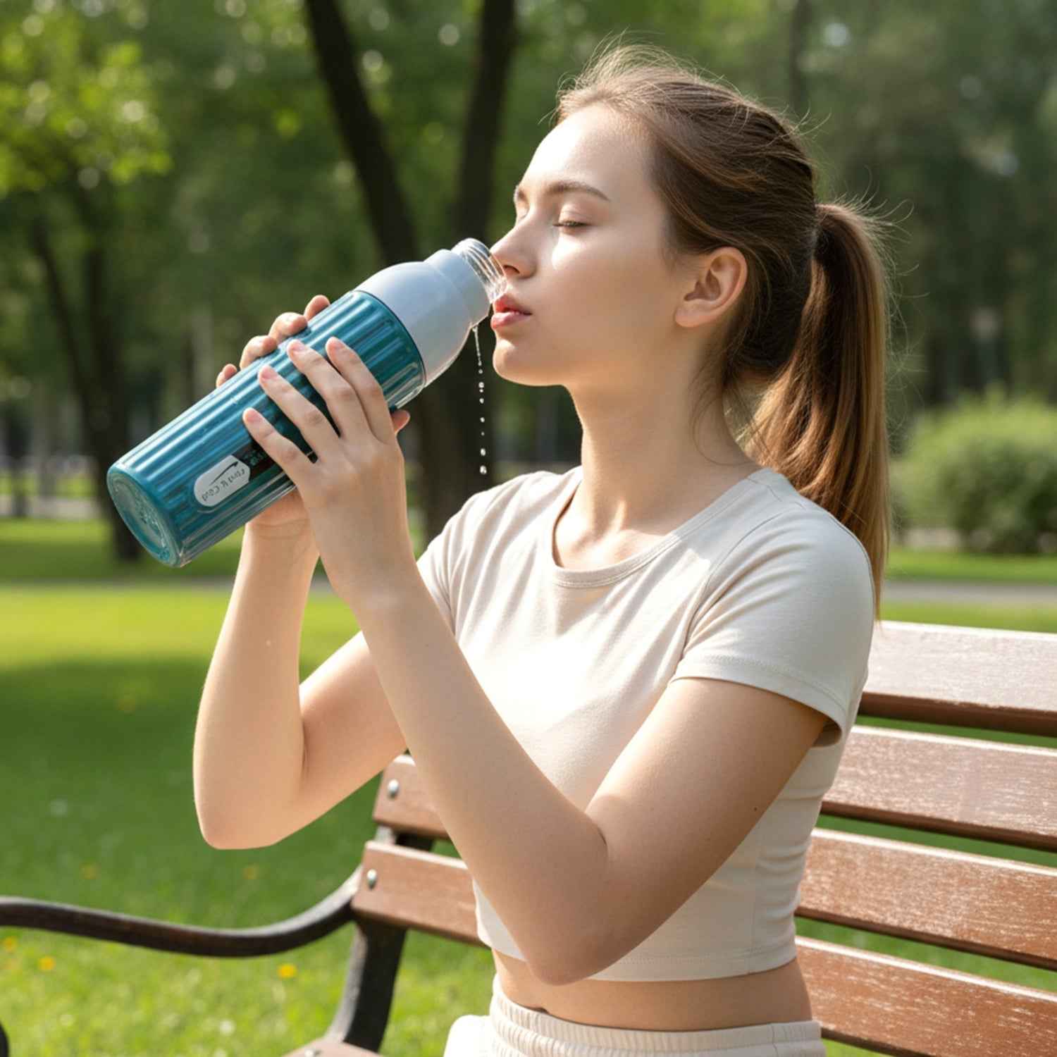 Sports Sipper Water Bottle – 1000ML Leakproof with Carry Strap