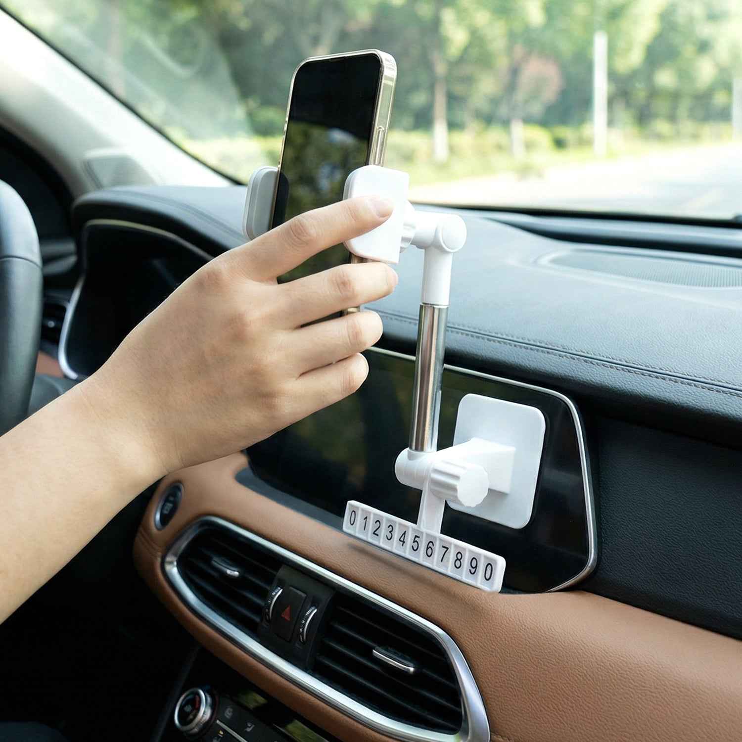 Car Dashboard Mobile Phone Holder – Adjustable 360° Rotatable Mount