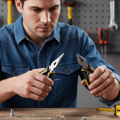 Pliers Set – 2 Pc Combination & Long Nose with Anti-Slip Grip