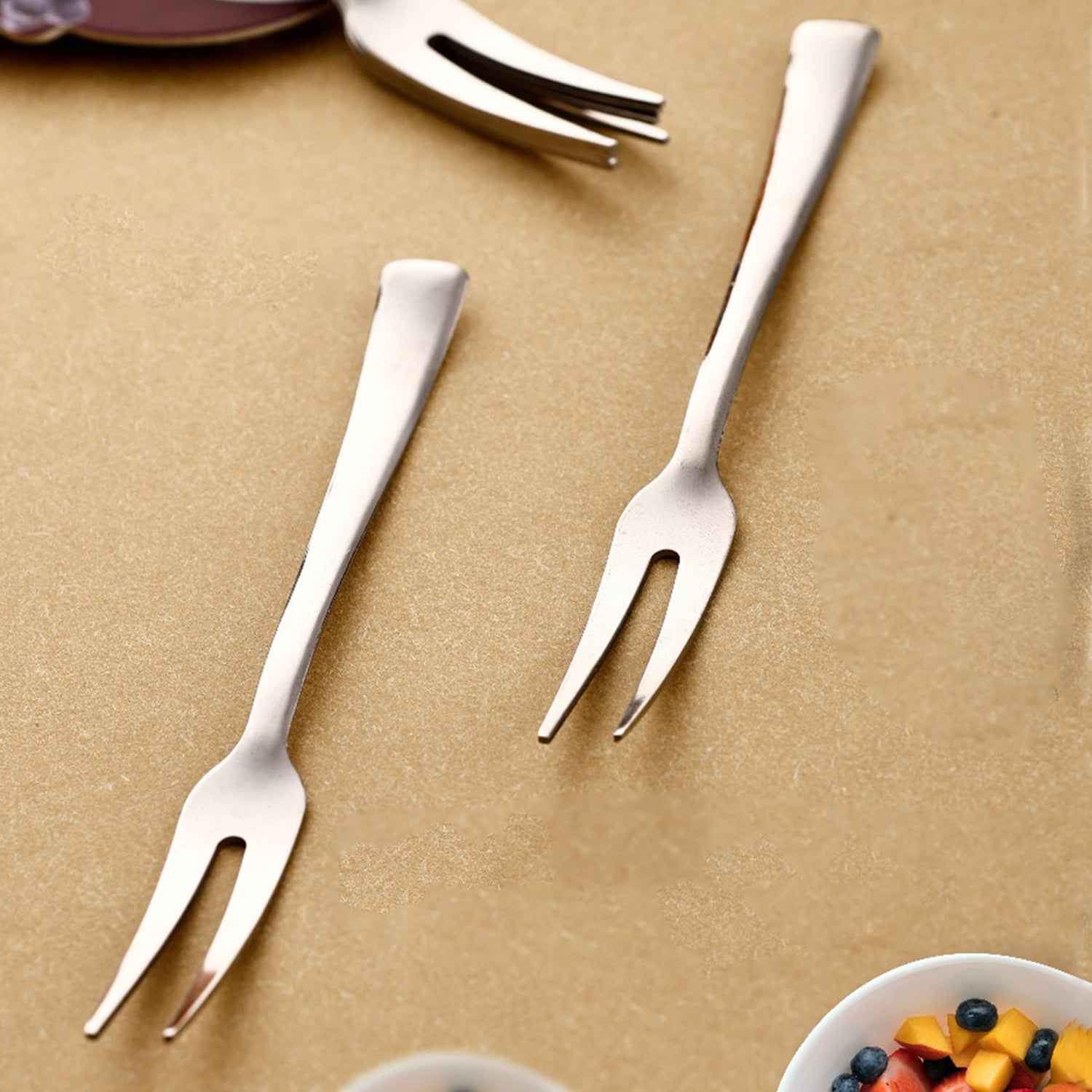 Stainless Steel Fruit Fork Set – Durable & Elegant 6 Pieces