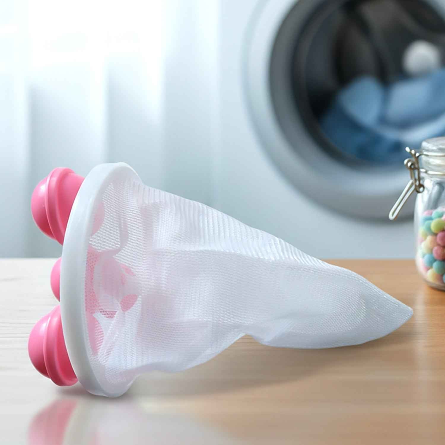 Washing Machine Lint Catcher Mesh Bag – Reusable Floating Hair Trap
