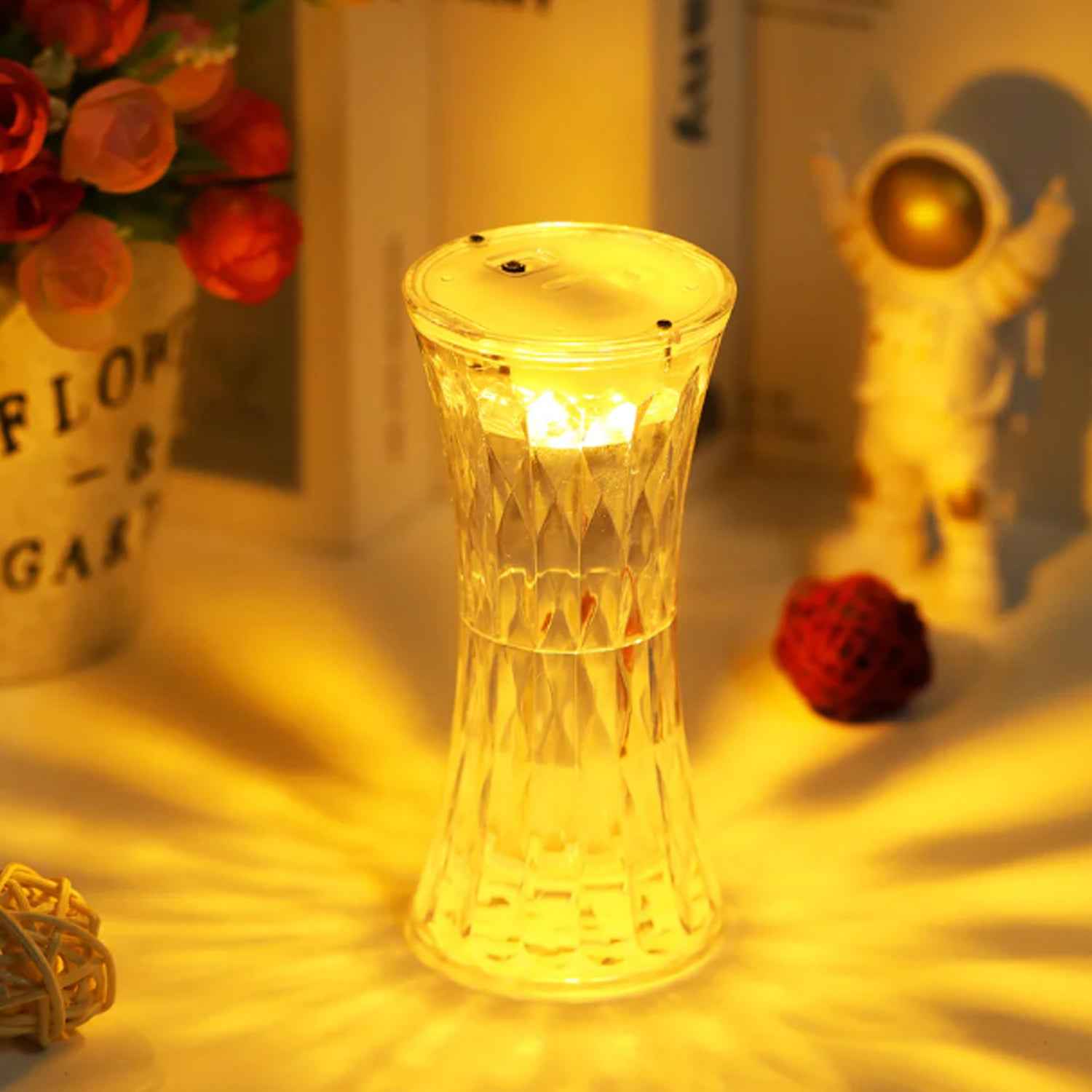 Crystal Night Light – Soft Glow Table Lamp for Bedroom | Indo Glow