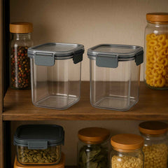 Airtight Food Storage Containers – 2x 900ml Press N’ Lock Set