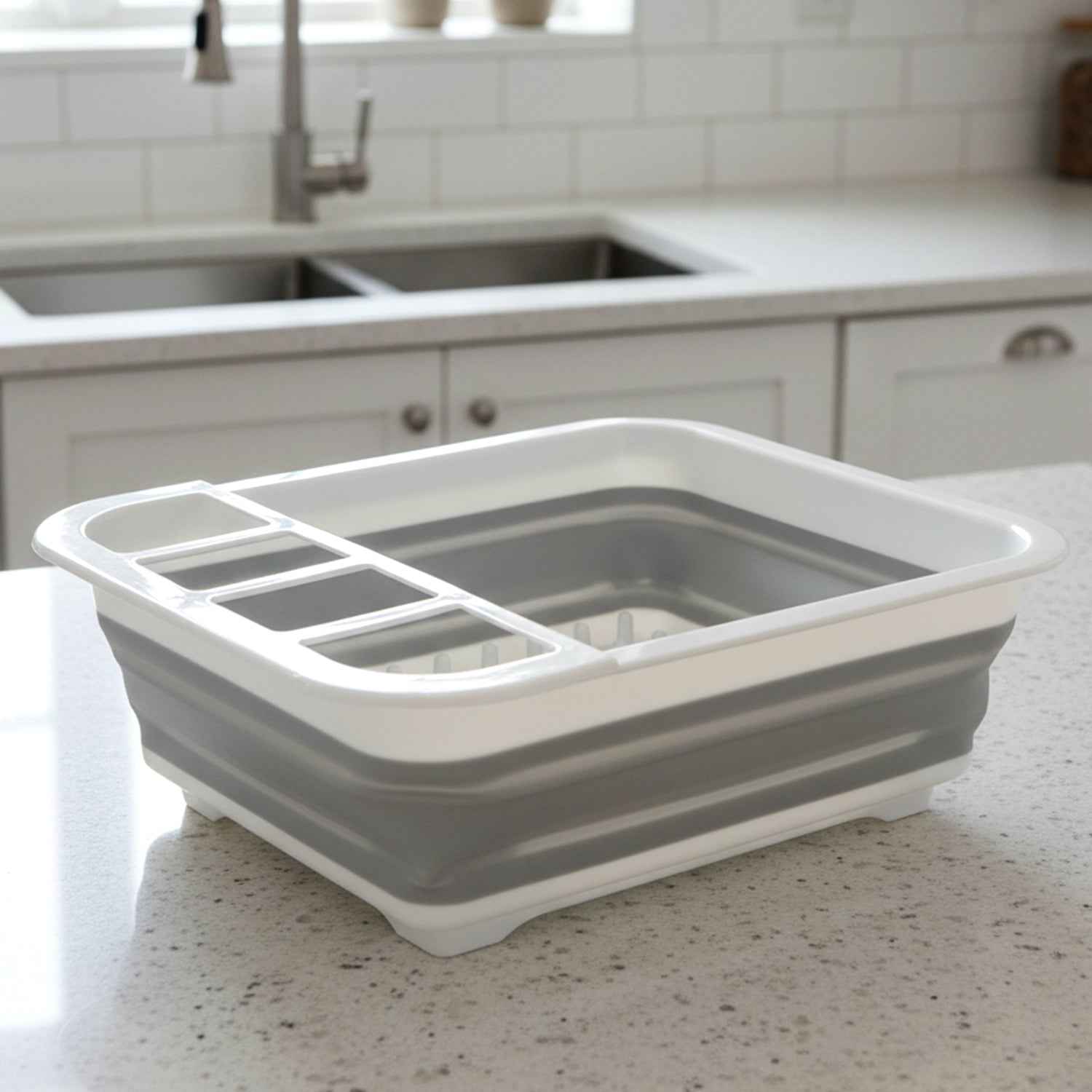 Foldable Plastic Dish Drying Rack – Space-saving & Portable Organizer