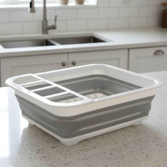 Foldable Plastic Dish Drying Rack – Space-saving & Portable Organizer