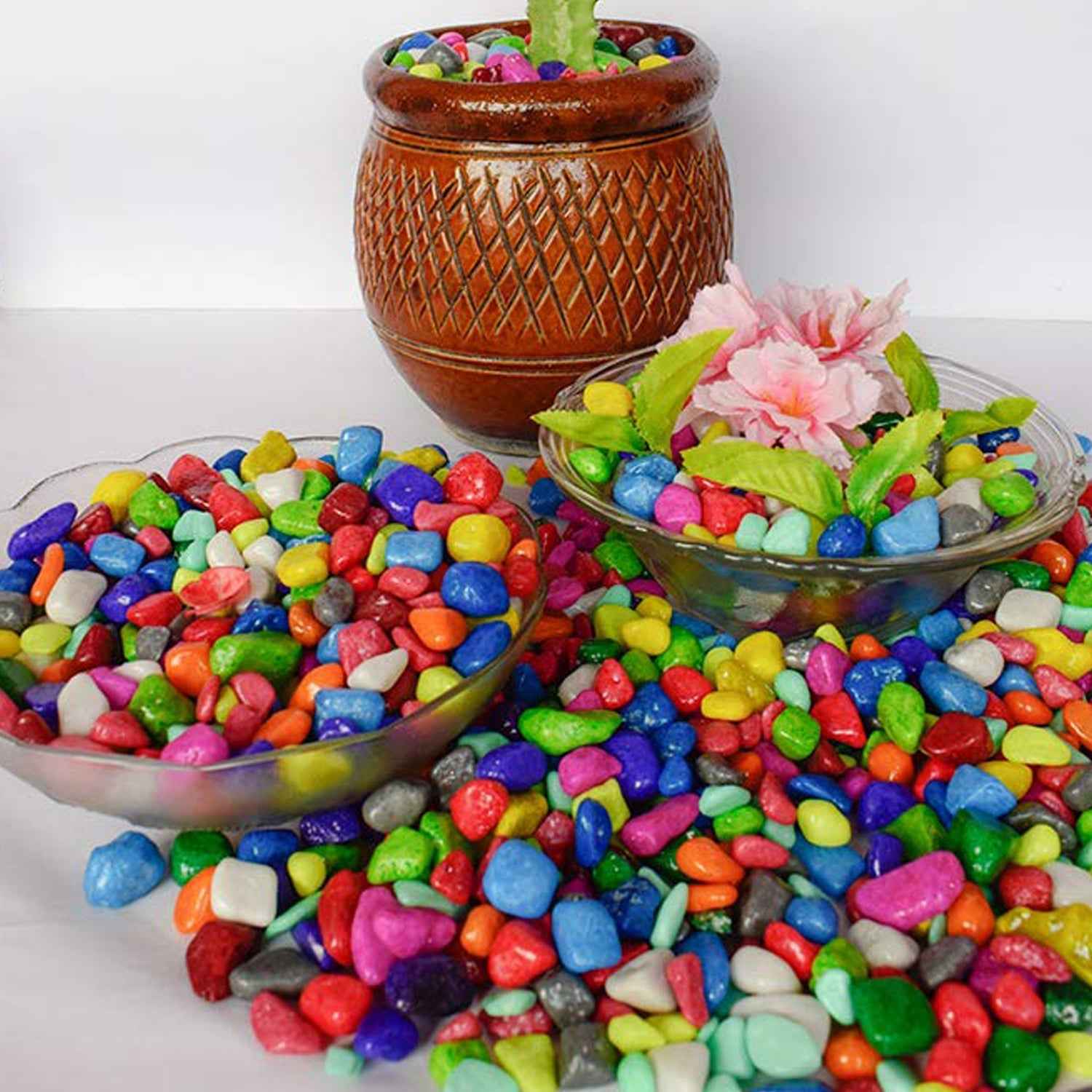 Decorative Pebbles – Multicolor Stones for Garden & Vase | Indo Glow
