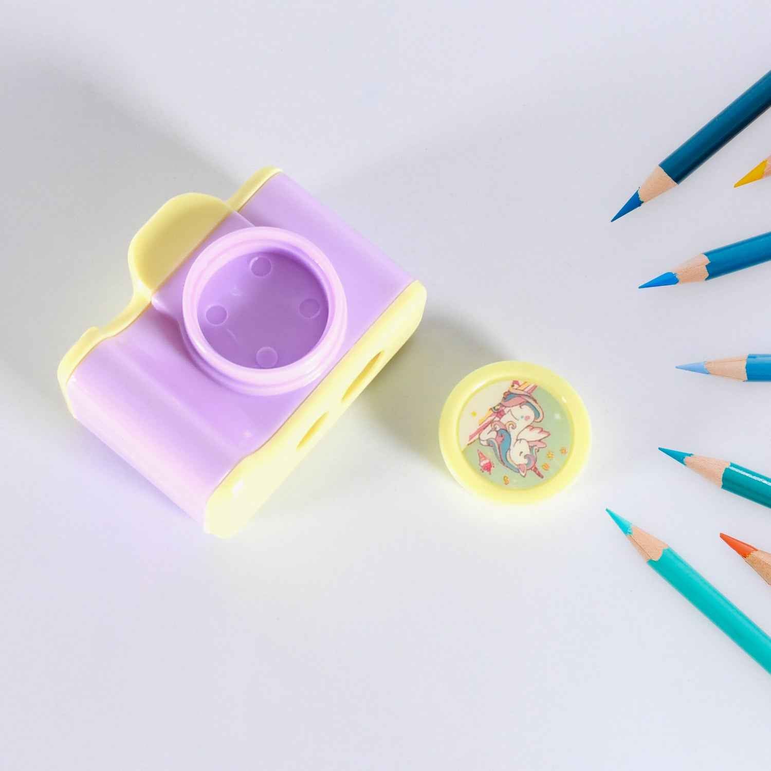 Camera Shaped Pencil Sharpener – Fun & Portable for Kids | Writezo