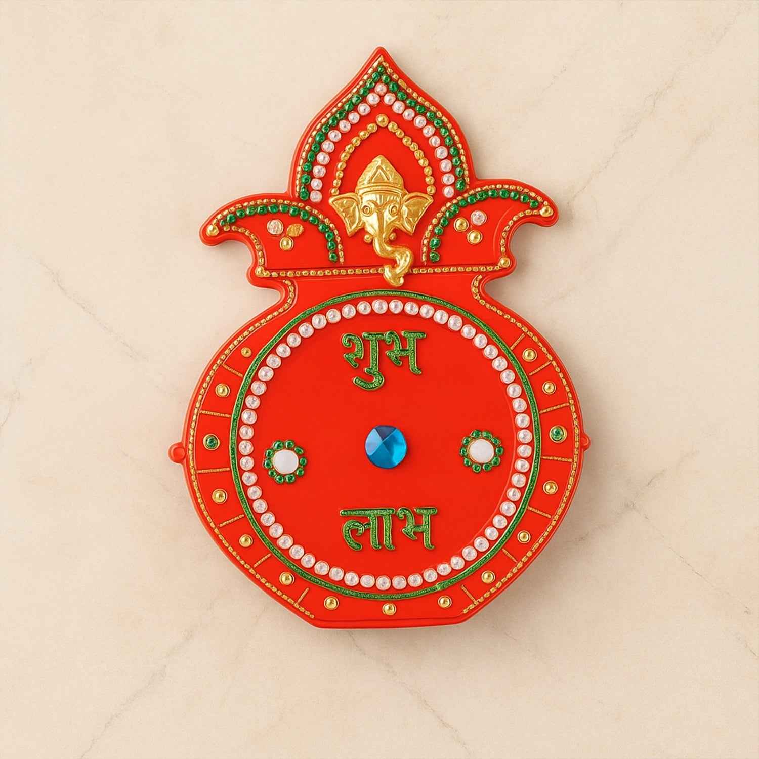 Decorative Kalash Wall Hanging – Traditional Shubh Labh Festival Decor