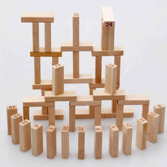Wooden Tumbling Tower Game – 48pc Family Stacking Blocks | Puzzle Vista