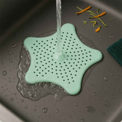 Silicone Star Shaped Sink Strainer – Mint Green Hair Catcher
