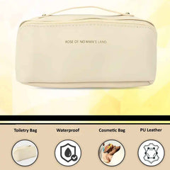 Travel Makeup Organizer – Waterproof Compact Pouch with Handle