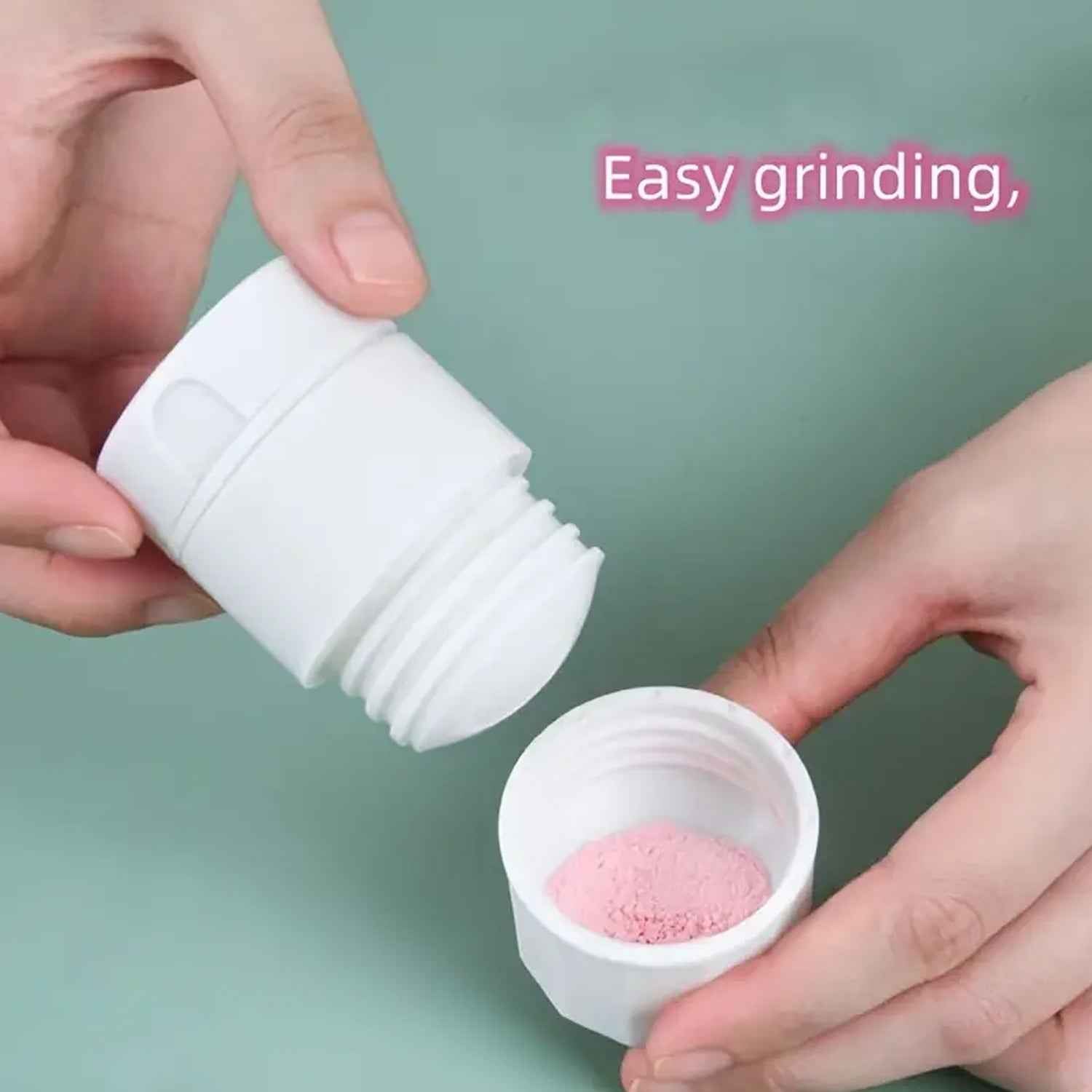 Pill Crusher 4-in-1 with Grinder, Cutter & Water Cup – Compact & Portable
