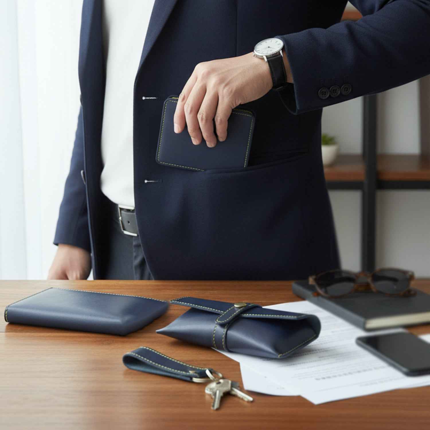 Men's Wallet Gift Set – Complete 4-in-1 Leather Combo for Men