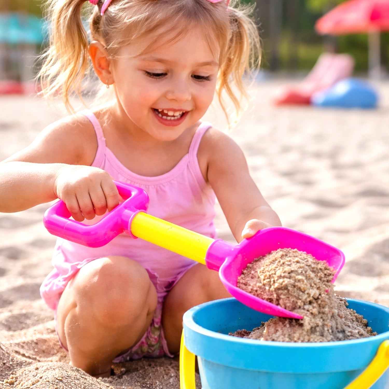 Kids Beach Sand Shovel – Lightweight Plastic Spade for Play