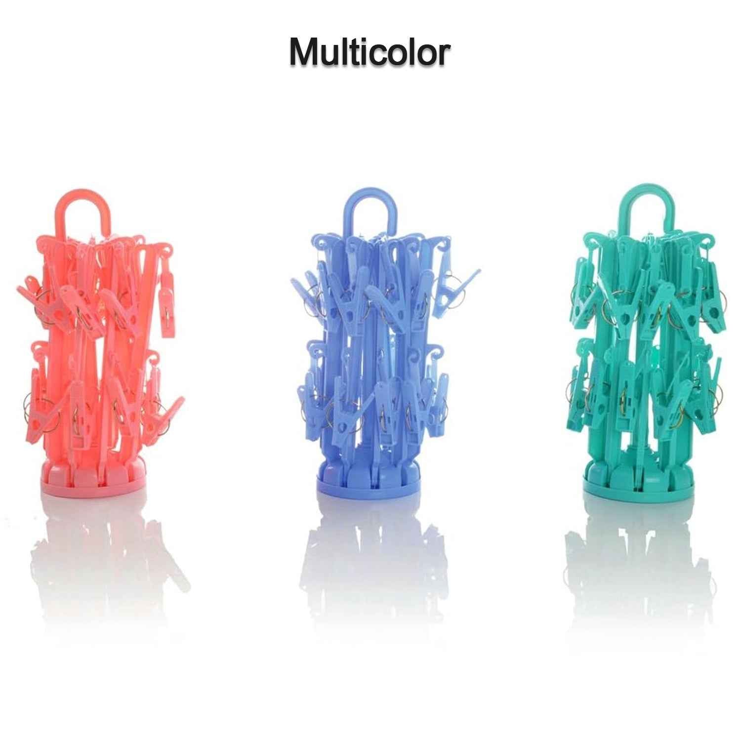Foldable Clothes Drying Rack – 16 Clip Hanger for Delicates | Mini Bubbles