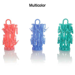 Foldable Clothes Drying Rack – 16 Clip Hanger for Delicates | Mini Bubbles