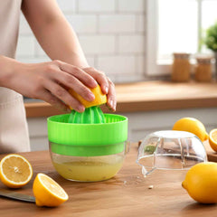 Manual Citrus Juicer – Splash-Free Juicing with Bowl & Cover