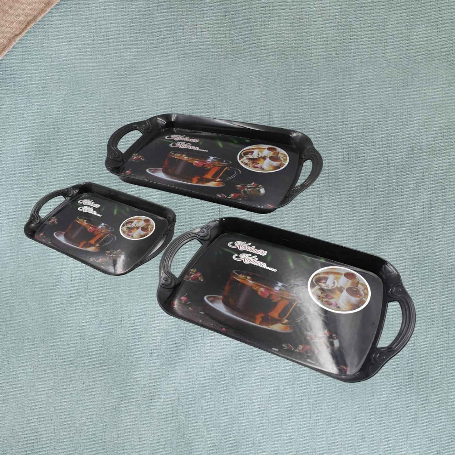 Serving Tray Set – Multicolor Mix Sizes, Lightweight & Stylish