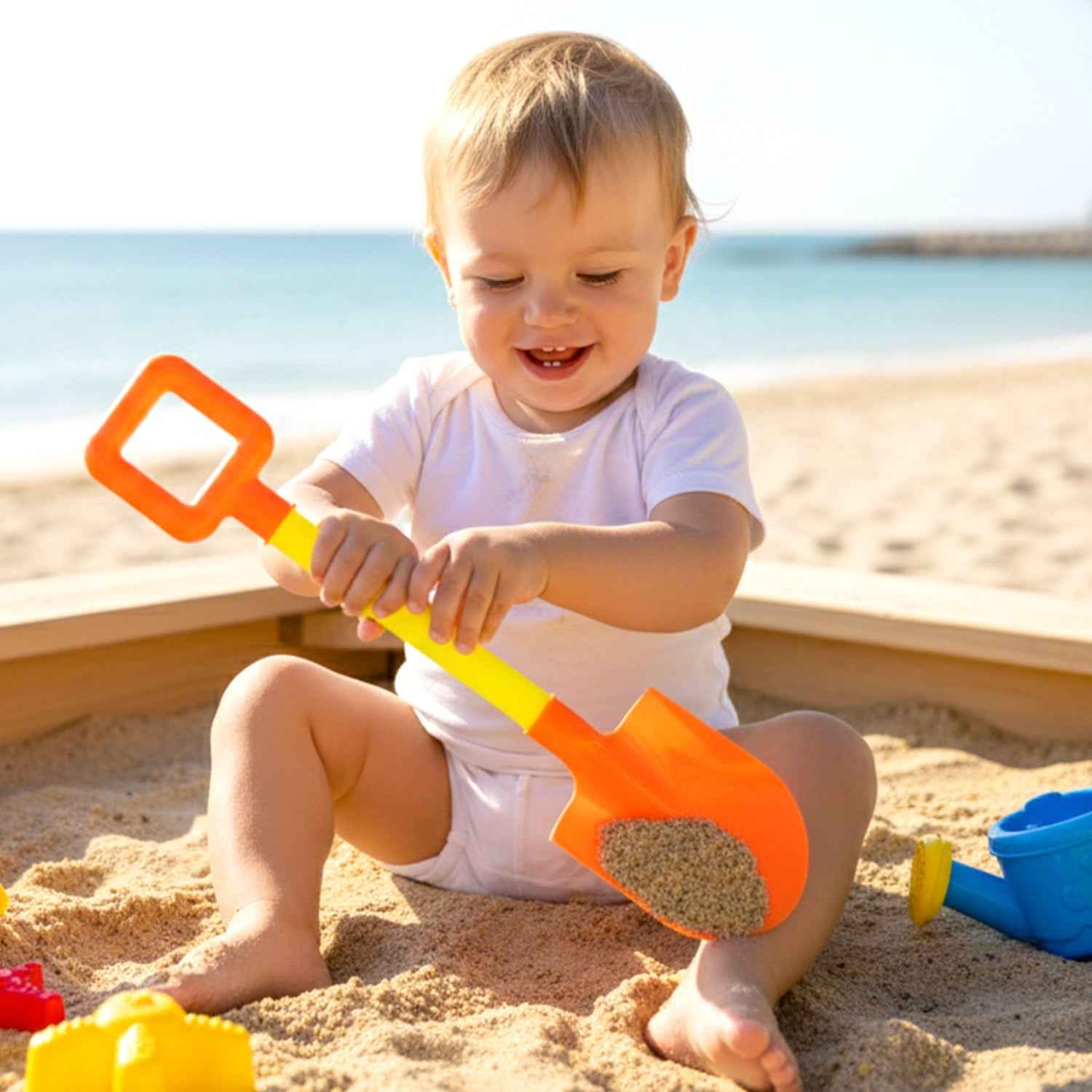 Kids Beach Sand Shovel – Lightweight Plastic with Easy Grip Handle