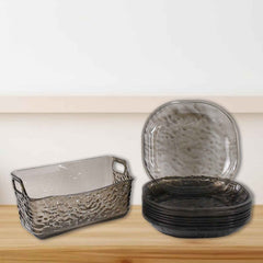 Reusable Plastic Dinner Plates Set – Durable & Lightweight 10-Pc