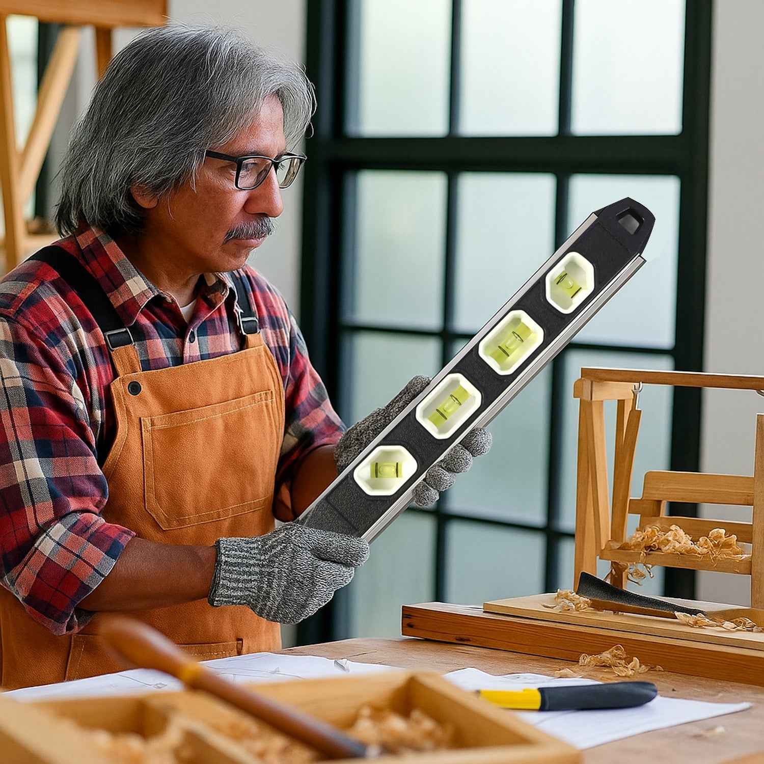 Aluminum Spirit Level – Precise 3-Bubble Measuring Tool