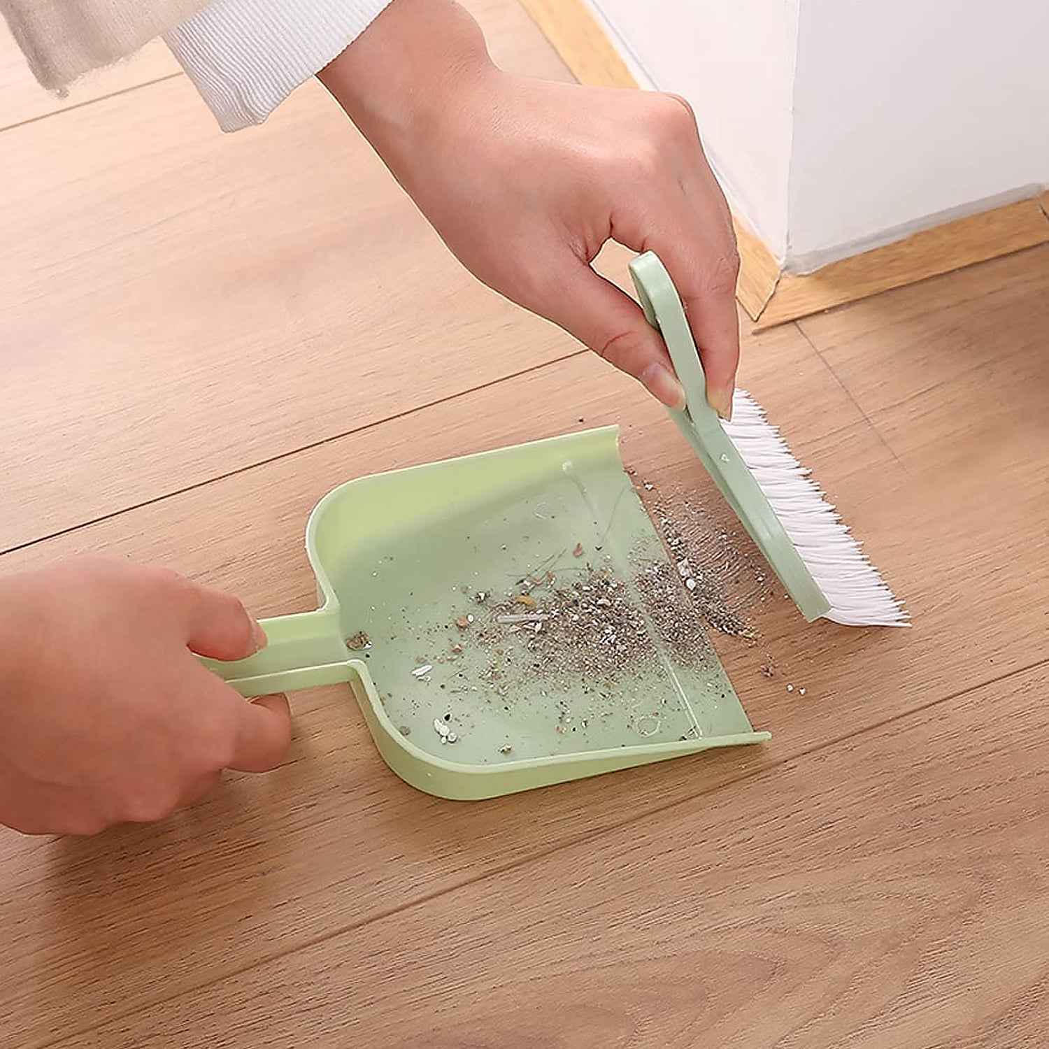 Mini Dustpan with Brush Set – Compact for Home & Office | Velvet Wipe