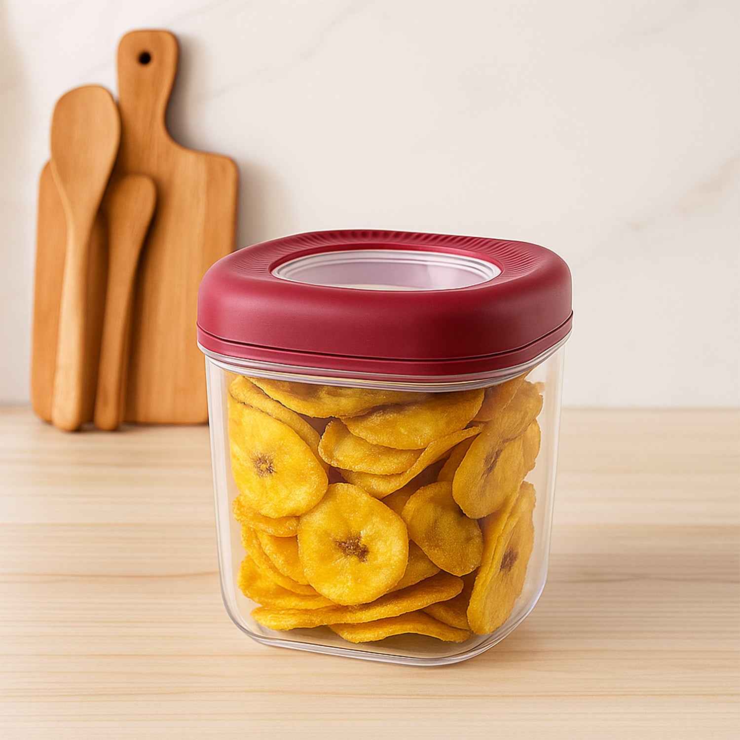 Transparent Twist Lock Kitchen Storage Container Set – Airtight 800ML 2Pc