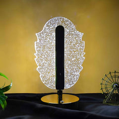 Feather Shape Crystal Table Lamp – Elegant USB Charging LED Light