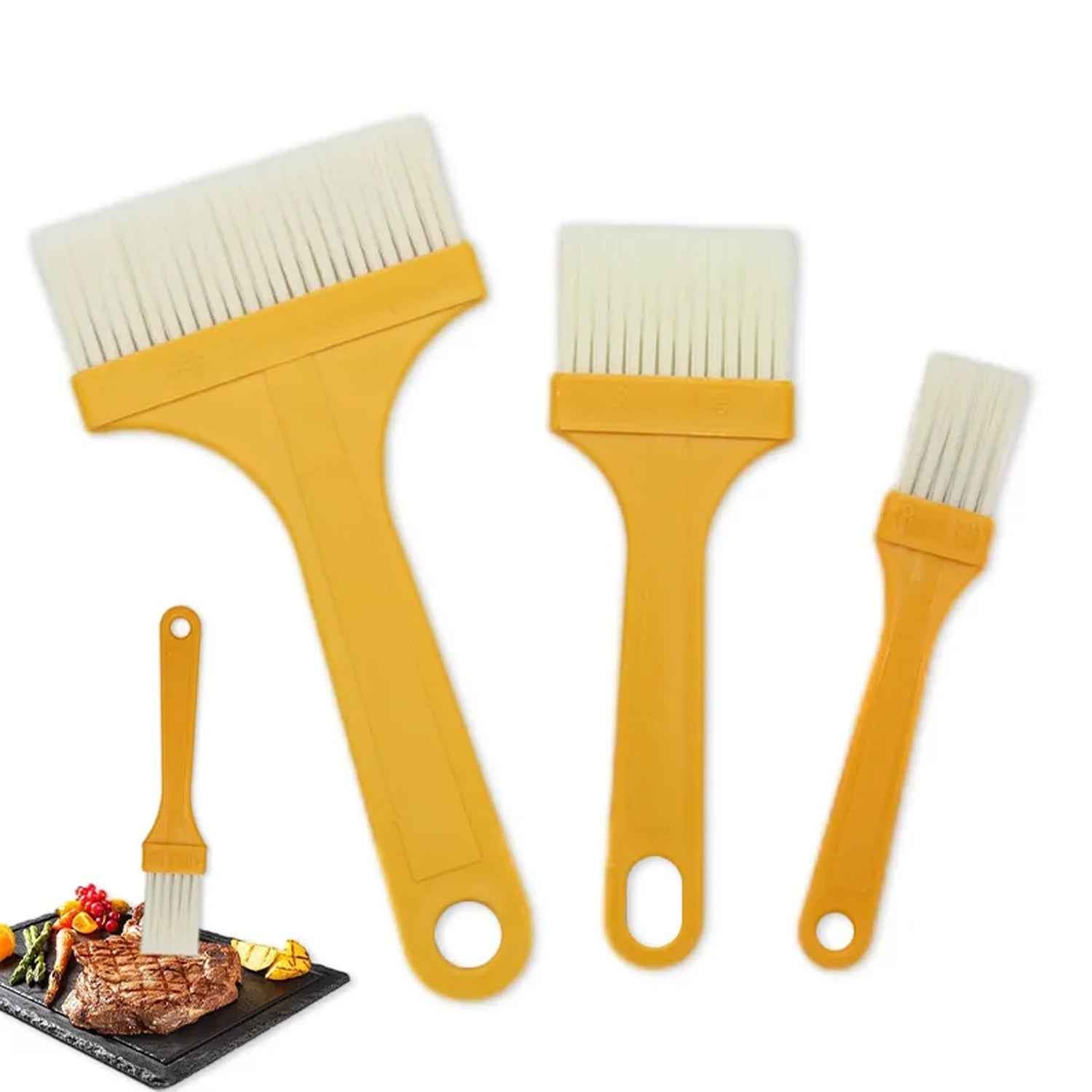 Basting Brush Set – 3 Pcs Silicone Kitchen Tools | Bake & Dwell