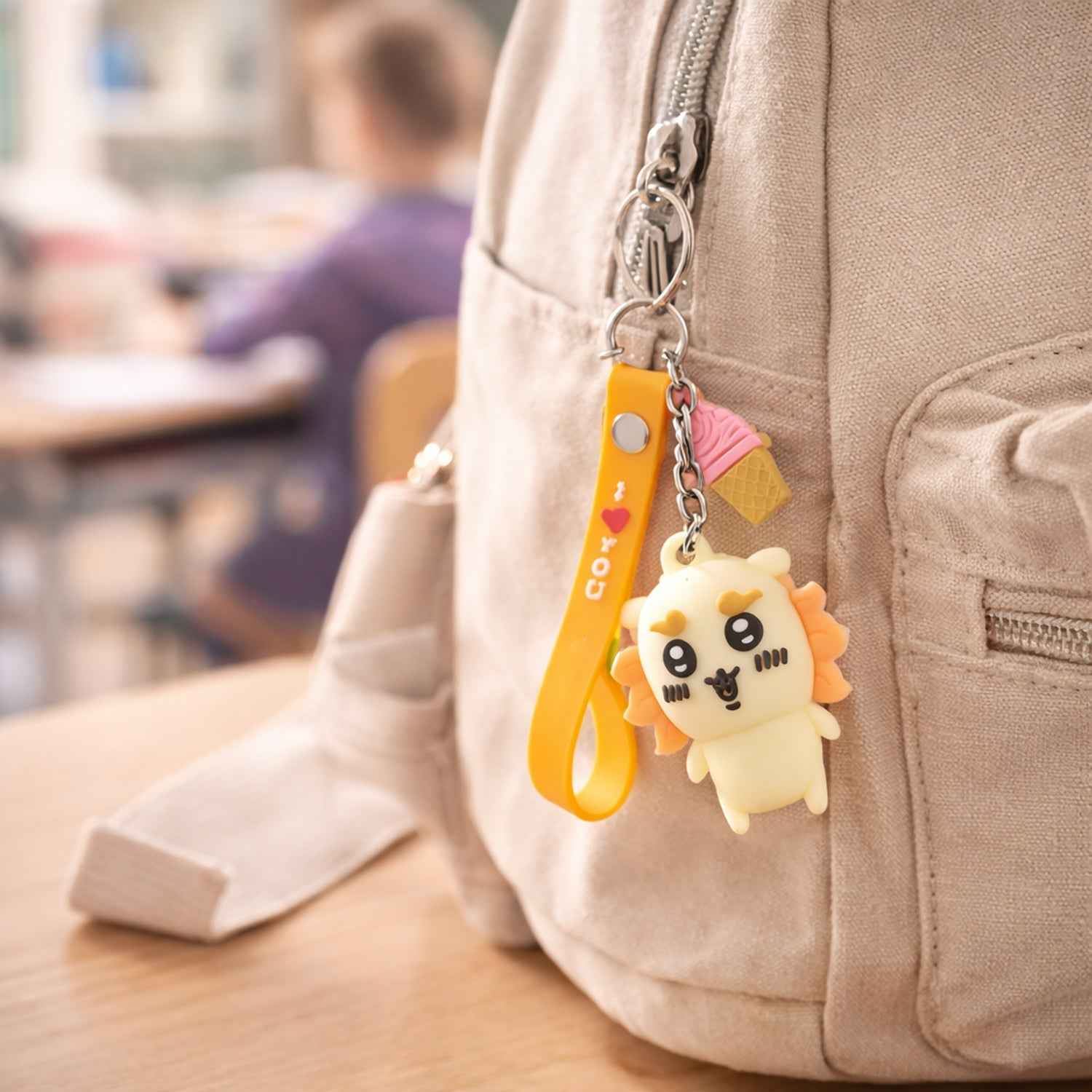 Cartoon Animal Ice Cream Keychain – Bright, Lightweight & Trendy