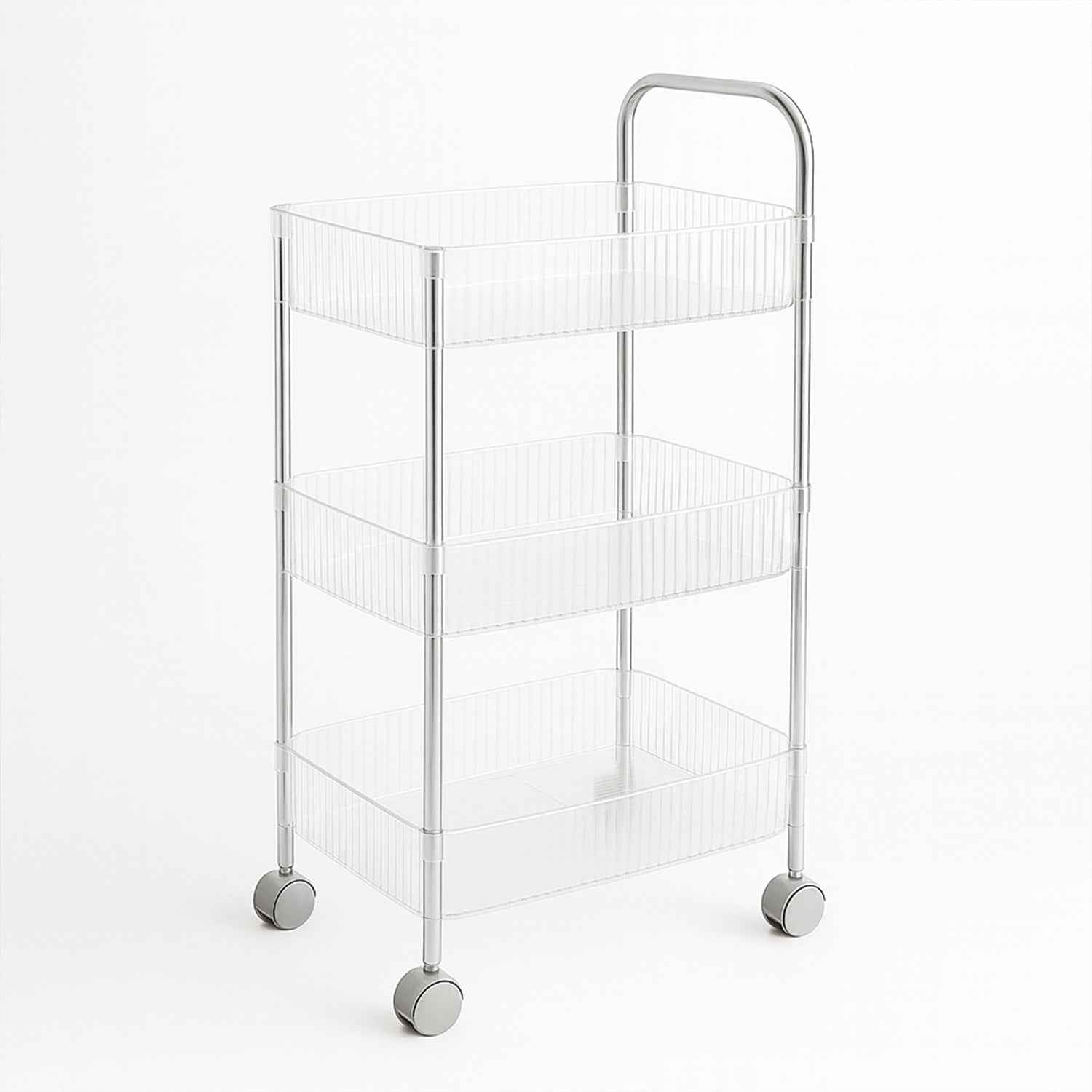 3-Layer Storage Trolley with Wheels – Durable & Versatile Organizer