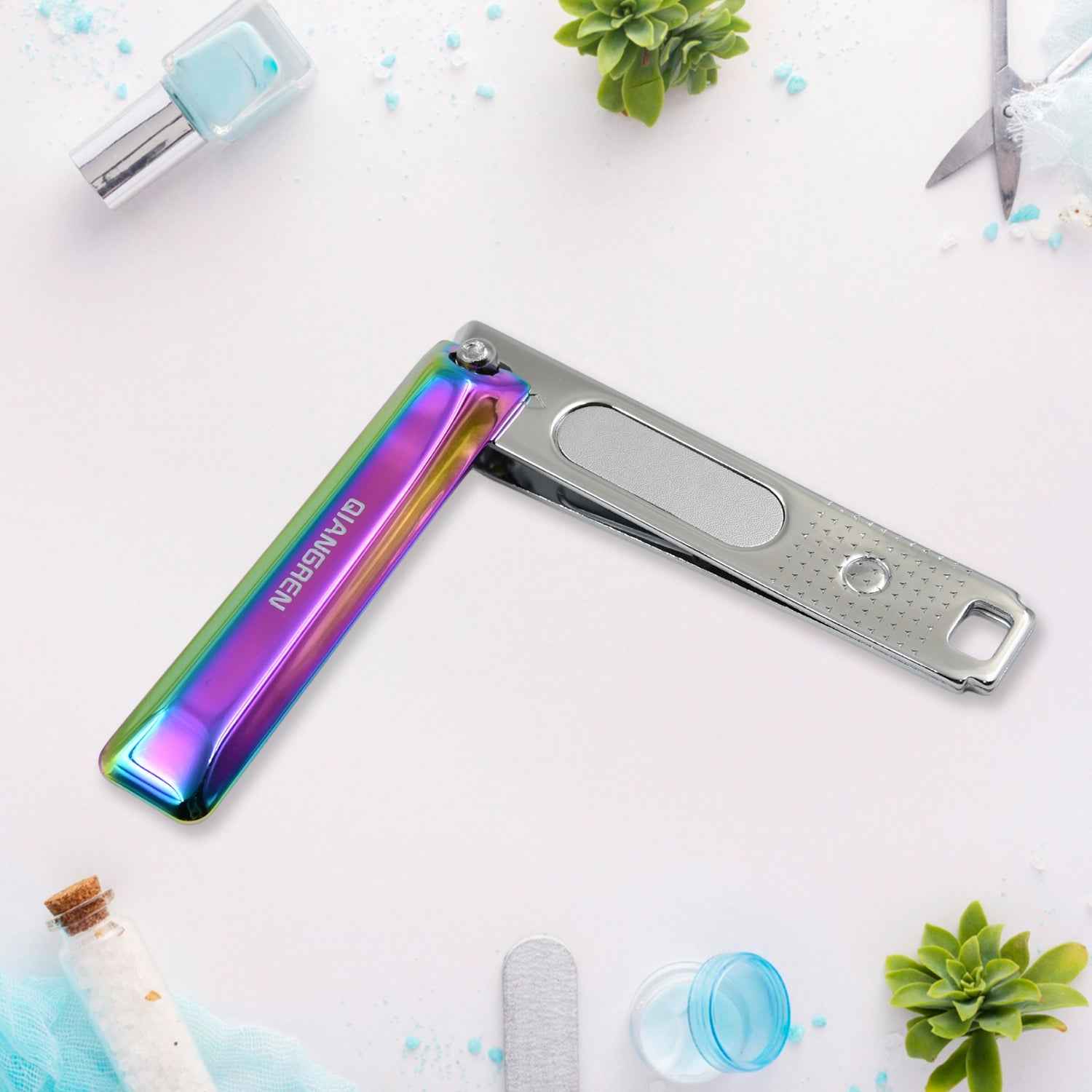 Folding Nail Clippers – Portable Stainless Steel with File | AuriGlam