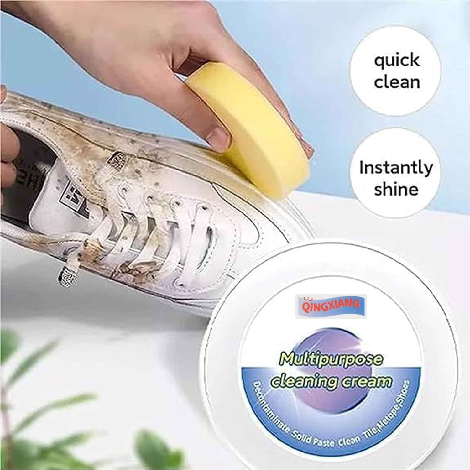 Shoe Cleaning Cream – Stain Remover for Sneakers | Velvet Wipe