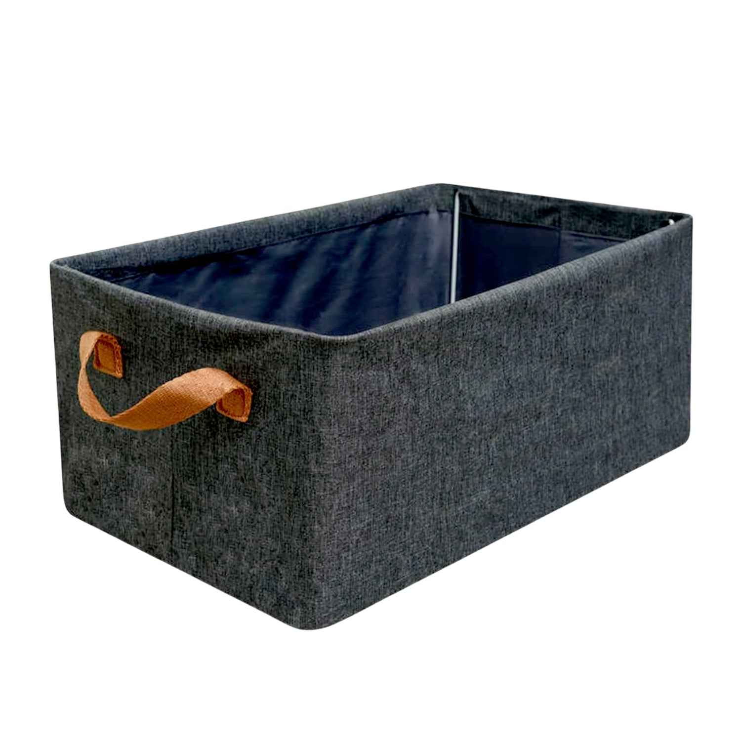 Foldable Storage Box – 45 cm Cotton Linen Organizer | Organivo