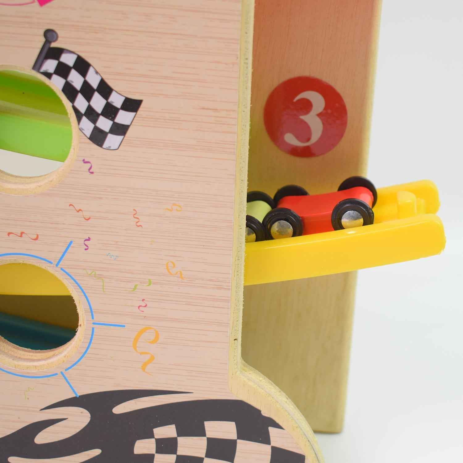Wooden Ramp Racer – 4 Cars & Handle for Kids | Action Legion