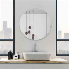 Plastic mirror wall sticker brightening indoor room space