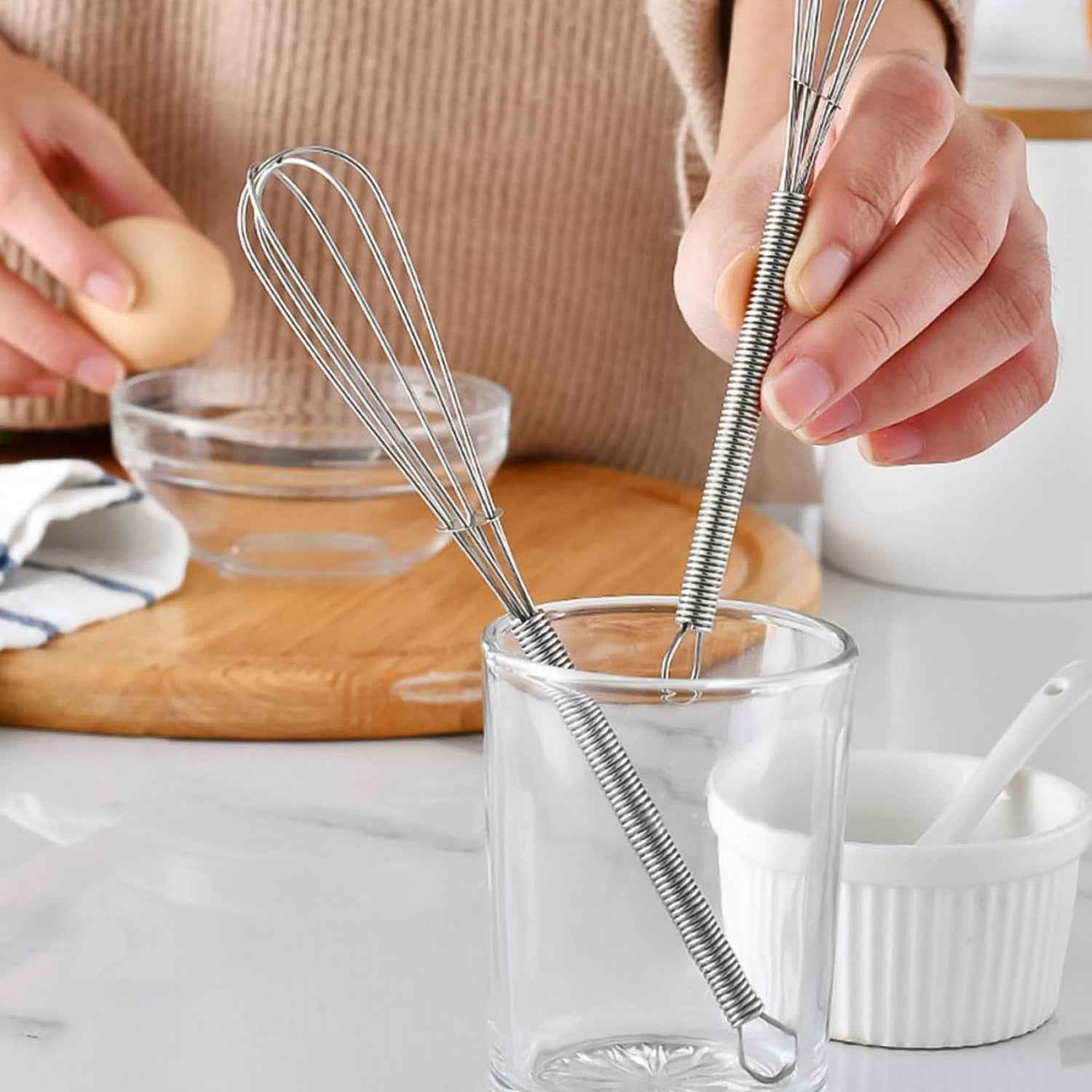 Kitchen Whisk – 16cm Stainless Steel Non-Scratch Hand Tool
