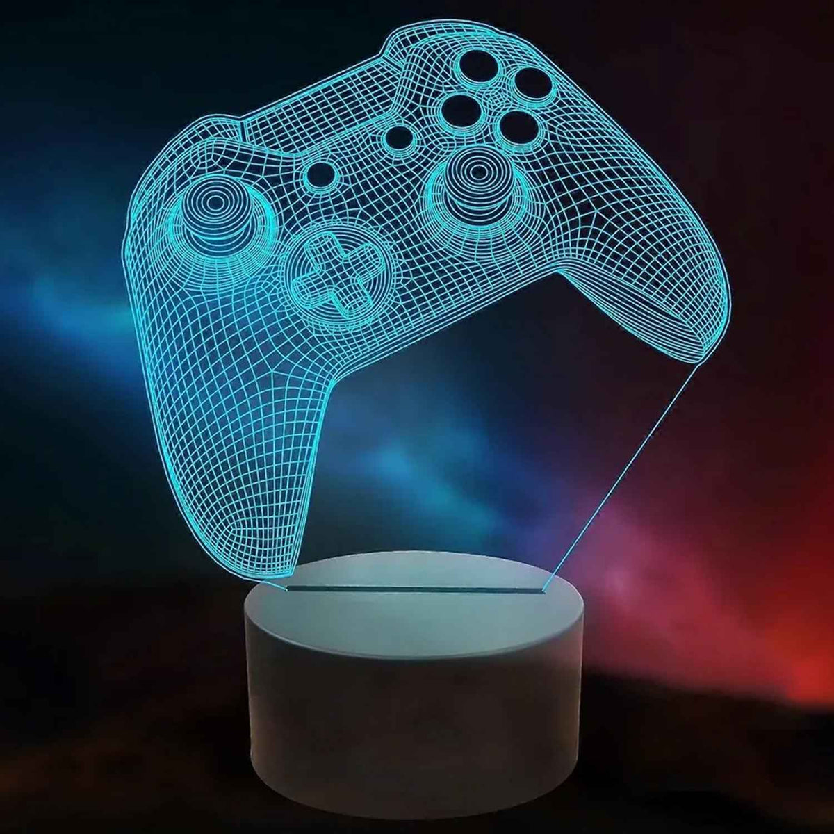 3D Illusion LED Night Lamp – Gaming Controller Design for Gamers