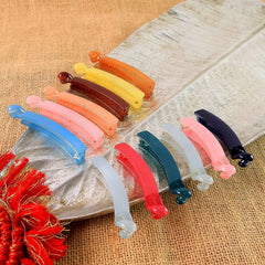 Banana Hair Clips Set – 12 Vibrant Multicolor Clips with Strong Grip