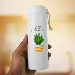 Glass Water Bottle – 450ml Borosilicate Leakproof with Bamboo Lid