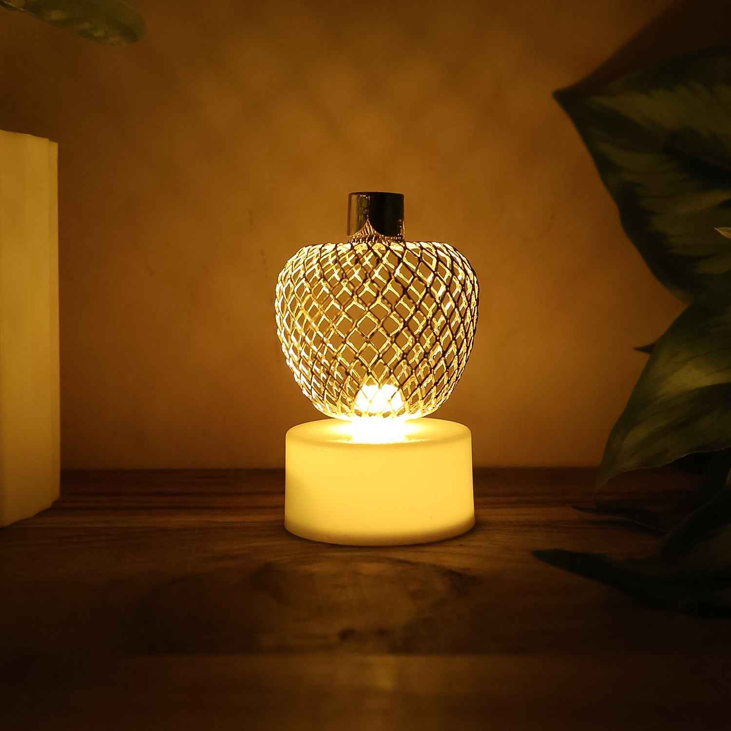 Apple Shape LED Tealight Candles – Flameless Decorative Set of 12
