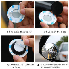 Blind Spot Mirror – Wide Angle Adjustable Convex (2 Pcs) | RaceVault